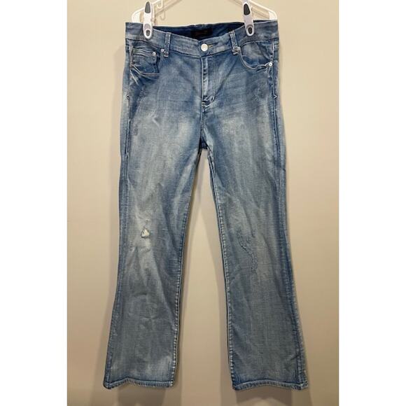 Seven Denim Jeans Med Wash Bootcut Mid-Rise Womens 12/14 - Picture 1 of 13